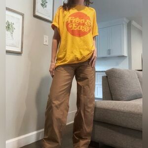 Free & Easy Orange T Shirt Cotton XL